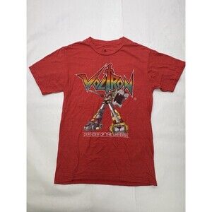 Voltron Defender Of The Universe Shirt Adult S/M Red Anime Mecha Robot Tee